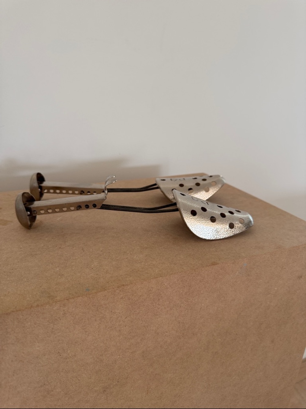 Vintage Metal Shoe Stretchers - Silver Tone